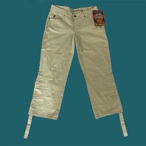 Vintage new with tags Mudd low rise roll up off white cargo pants